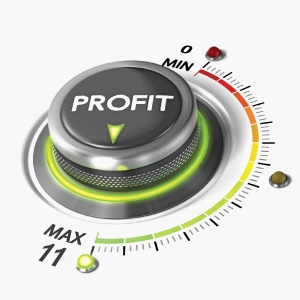 picture of a dial gauge for profit with a level reading 1 to 11 with the 11 being a reference to the movie Spinal Tap