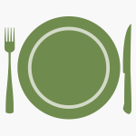 dinner plate setting graphic