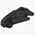 millenium falcon graphic icon