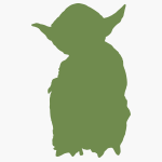 yoda silhouette graphic