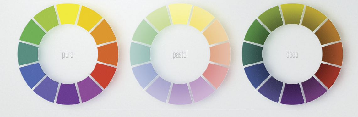 hue, tint and shade color wheel examples