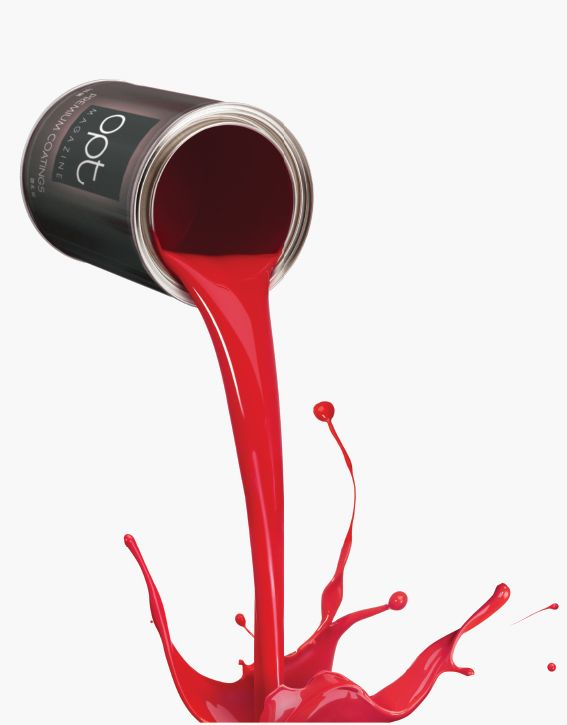 can of opt spilling red paint