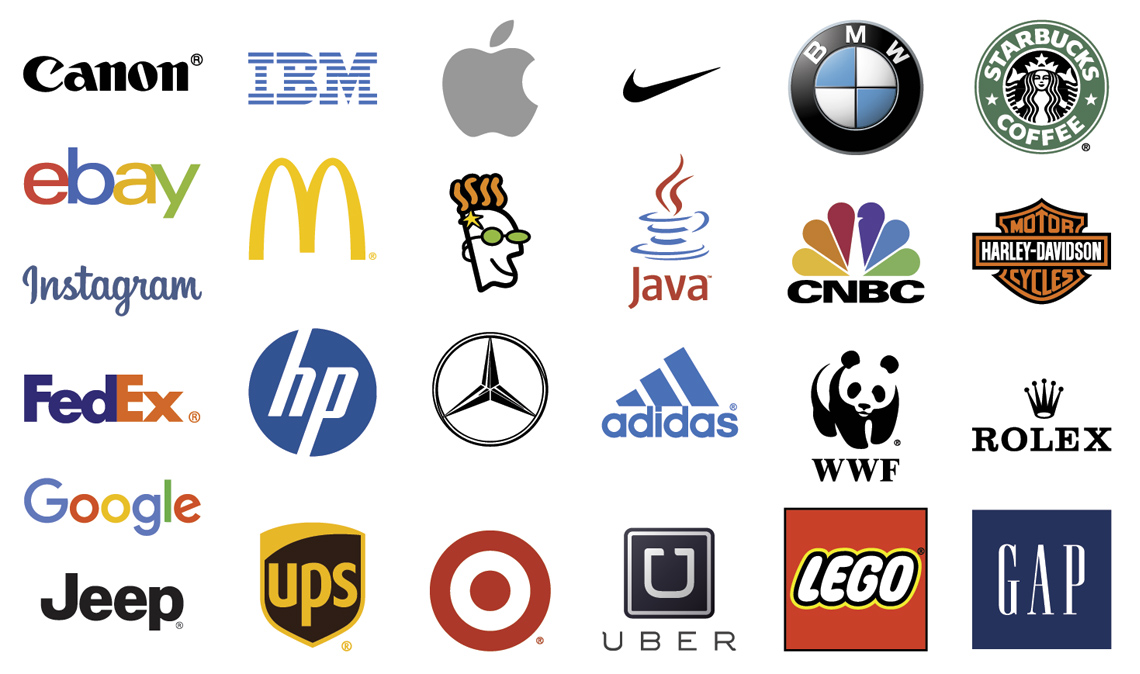 Image of a variety of logo designs