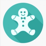 simple graphic of a ginger bread man