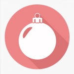 simple graphic of a holiday ornament