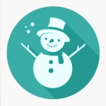 simple graphic of a snowman